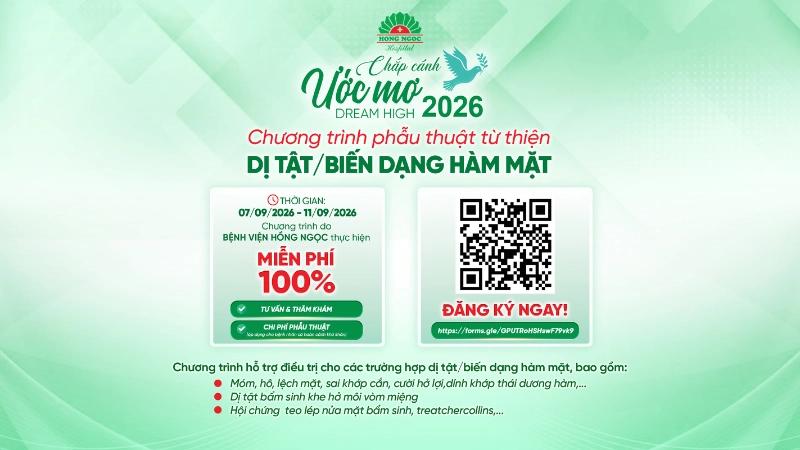Chắp cánh ước mơ 2026 - Phẫu thuật hàm mặt miễn phí, trao cơ hội thay đổi diện mạo